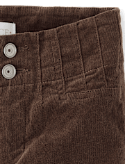 Girls Pleated Corduroy Flare Pants