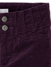Girls Pleated Corduroy Flare Pants