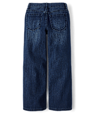 Girls Studded Wide Leg Jeans