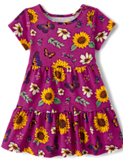 Baby And Toddler Girls Butterfly Tiered Dress