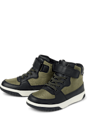 Boys Colorblock High Top Sneakers