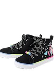 Girls Doodle High Top Sneakers