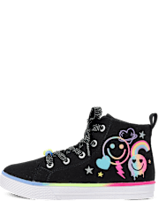 Girls Doodle High Top Sneakers