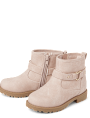 Toddler Girls Heart Moto Boots