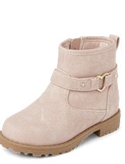 Toddler Girls Heart Moto Boots