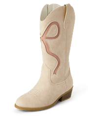 Girls Bow Tall Cowgirl Boots