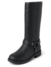 Girls Tall Moto Boots