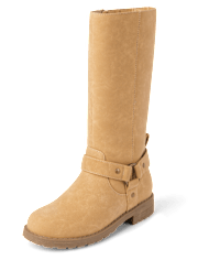 Girls Tall Moto Boots