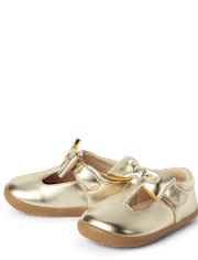 Baby And Toddler Girls First Steps Bow Mary Jane Shoes