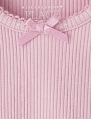 Baby And Toddler Girls Ribbed Baby Tee