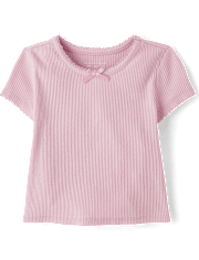 Baby And Toddler Girls Ribbed Baby Tee