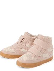 Girls Wedge High Top Sneakers