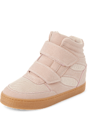 Girls Wedge High Top Sneakers