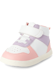 Baby And Toddler Girls First Steps Colorblock High Top Sneakers