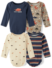 Baby Boys Dino Bodysuit 4-Pack