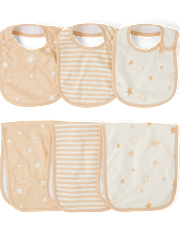 Baby Star Bib And Burp Cloth 6-Piece Set