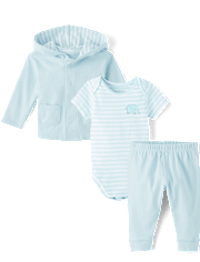 Baby Boys Striped 3-Piece Outfit Set