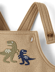 Baby Boys Embroidered Dino Overalls 2-Piece Playwear Set