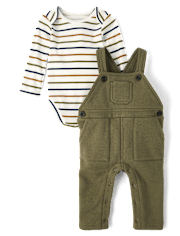 Baby Boys Striped Utility 2-Piece Outfit Set