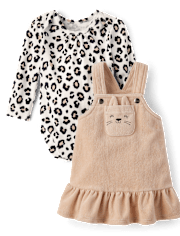 Baby Girls Leopard Skirtall 2-Piece Playwear Set