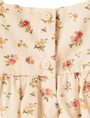 Baby Girls Floral Ruffle Fit And Flare Dress