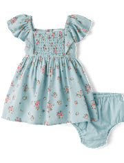 Baby Girls Floral Flutter Dress