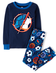 Pyjama de football ajusté en coton pour garçon