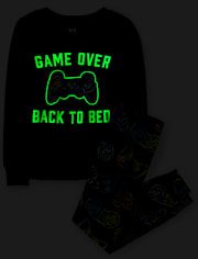 Boys Glow Gamer Snug Fit Cotton Pajamas