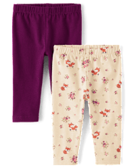 Lot de 2 leggings renard pour bébé fille