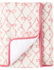 Couverture douillette avec nœud pour bébé fille