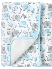 Couverture douillette éléphant pour bébé garçon