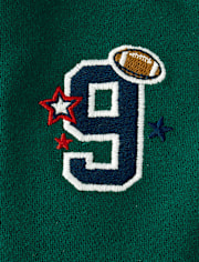Baby Boys Embroidered Varsity Premium Fleece Romper