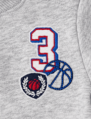 Baby Boys Embroidered Varsity Premium Fleece 2-Piece Playwear Set