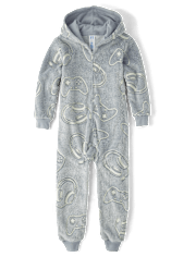 Boys Glow Gamer Sherpa One Piece Pajamas