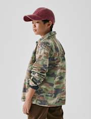 Chemise boutonnée utilitaire camouflage pour enfant