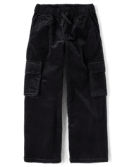 Kids Corduroy Wide Leg Cargo Pants