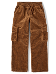 Pantalon cargo large en velours côtelé pour enfant