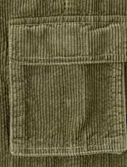 Pantalon cargo large en velours côtelé pour enfant