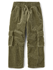 Pantalon cargo large en velours côtelé pour enfant