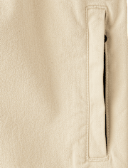 Boys Stretch Roll Cuff Pull On Chino Pants