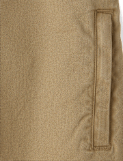 Boys Stretch Roll Cuff Pull On Chino Pants