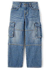 Kids Baggy Cargo Jeans