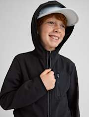 Boys Cozy Tech Zip Up Hoodie