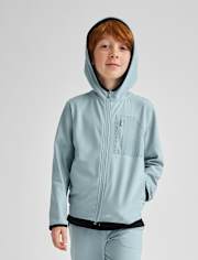 Boys Cozy Tech Zip Up Hoodie
