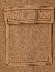Kids Garment Dyed Premium Fleece Loose Cargo Pants