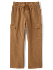 Kids Garment Dyed Premium Fleece Loose Cargo Pants
