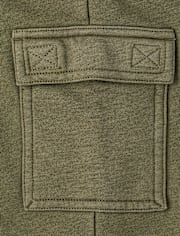 Kids Garment Dyed Premium Fleece Loose Cargo Pants