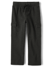 Kids Garment Dyed Premium Fleece Loose Cargo Pants