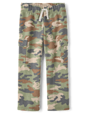 Kids Garment Dyed Premium Fleece Loose Cargo Pants