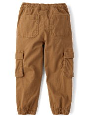 Boys Stretch Pull On Cargo Jogger Pants